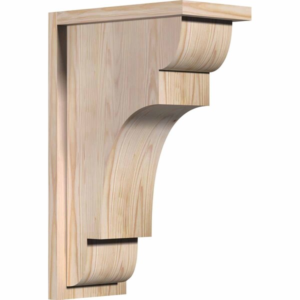 Ekena Millwork New Brighton Smooth Corbel w/Backplate, Douglas Fir, 7 1/2"W x 14"D x 22"H COR08X14X22NEB01SDF - main
